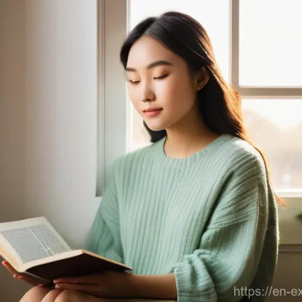유추를 활용한 창작 글쓰기 기법 - **Prompt:** A serene, indoor portrait of a young woman in her mid-20s, of East Asian descent, seated...