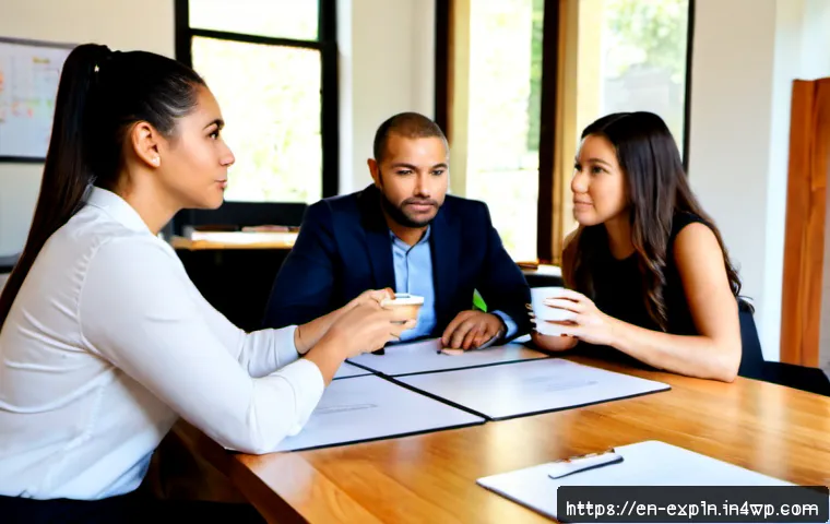 유추를 활용한 마케팅 커뮤니케이션 - Photorealistic marketing strategy meeting in a bright modern American small-business office, diverse...